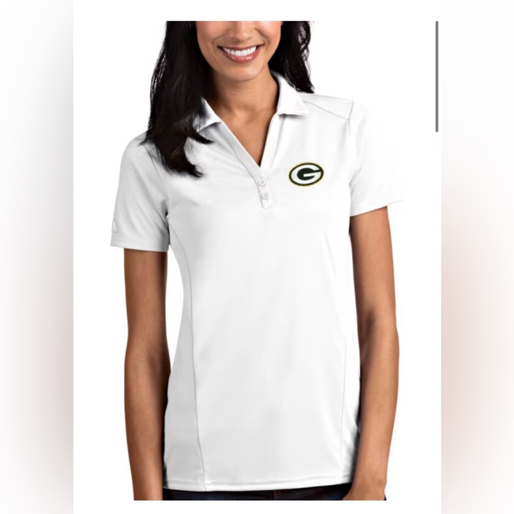 Green Bay Packers Cutter & Buck White DryTec Polo  XL
